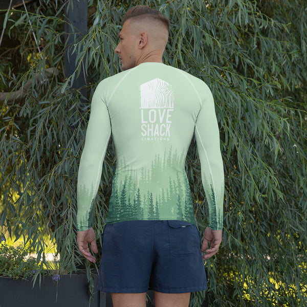 Love Shack Libations - Green Trees - Women's Technical Rash Guard with UV protection S