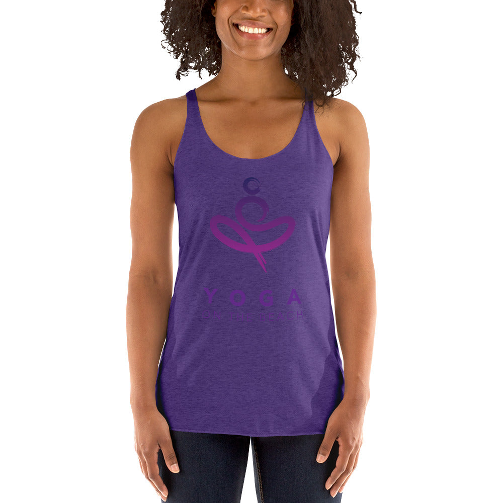 Yoga on the Beach (YOTB) - Women's Racerback Tank (Ombre Logo) – MerchHeaven