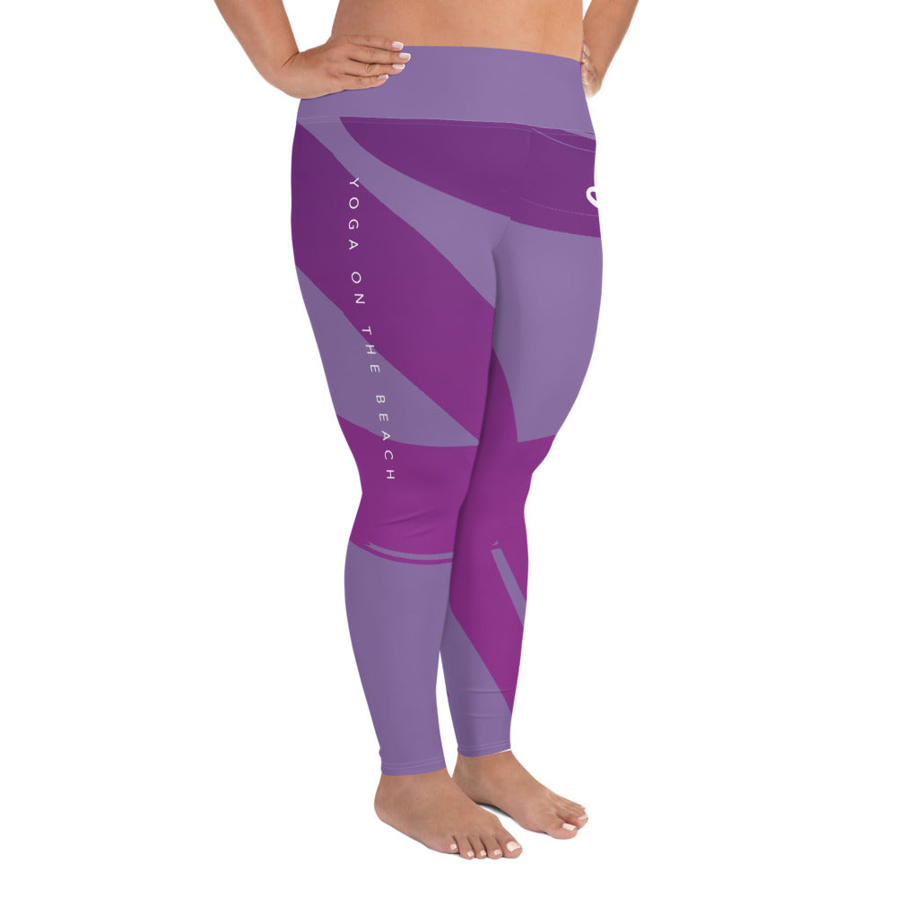 Yoga on the Beach (YOTB) - Purple - Capri Yoga Leggings with