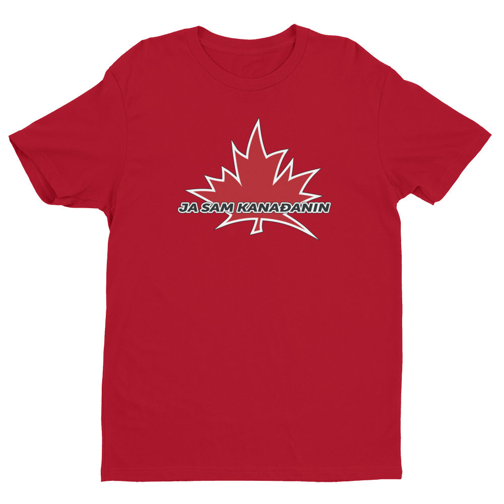 I Am Canadian' 'Ja sam Kanađanin' - Premium Fitted Short Sleeve Crew (Bosnian), Shirt, I Am Canadian - MerchHeaven.com