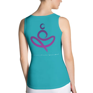 Yoga on the Beach (YOTB) - Teal - Sublimation Cut & Sew Tank Top, Shirt, YOGA on the Beach - MerchHeaven.com