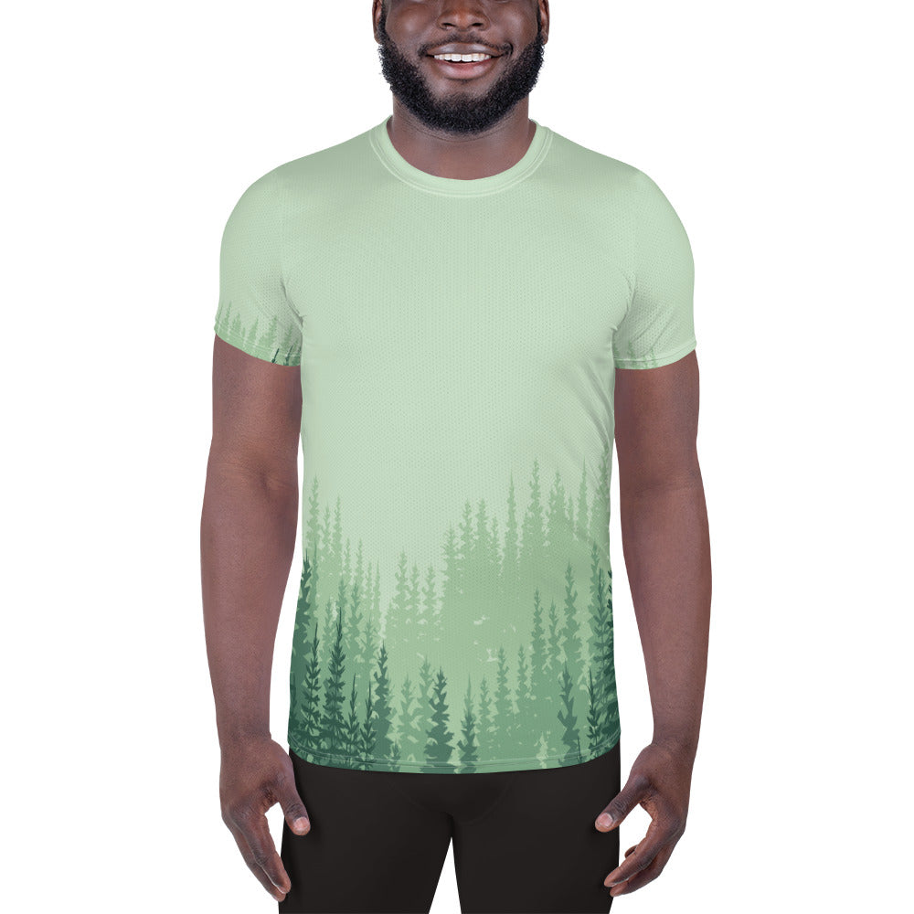 MerchHeaven - Forest and Trees - All-Over Print Men's Athletic T-shirt, Shirt, MerchHeaven - MerchHeaven.com