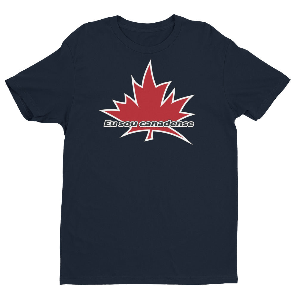I Am Canadian' 'Eu sou canadense' - Premium Fitted Short Sleeve Crew (Portuguese), Shirt, I Am Canadian - MerchHeaven.com