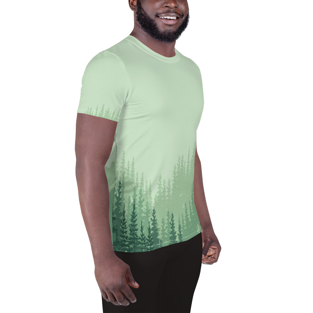 MerchHeaven - Forest and Trees - All-Over Print Men's Athletic T-shirt, Shirt, MerchHeaven - MerchHeaven.com