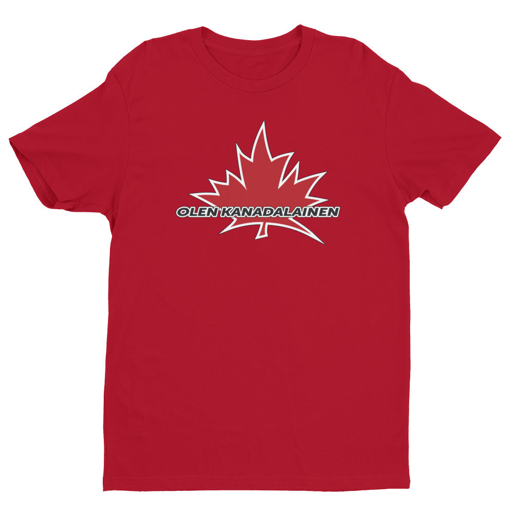 I Am Canadian' 'olen kanadalainen' - Premium Fitted Short Sleeve Crew (Finnish), Shirt, I Am Canadian - MerchHeaven.com