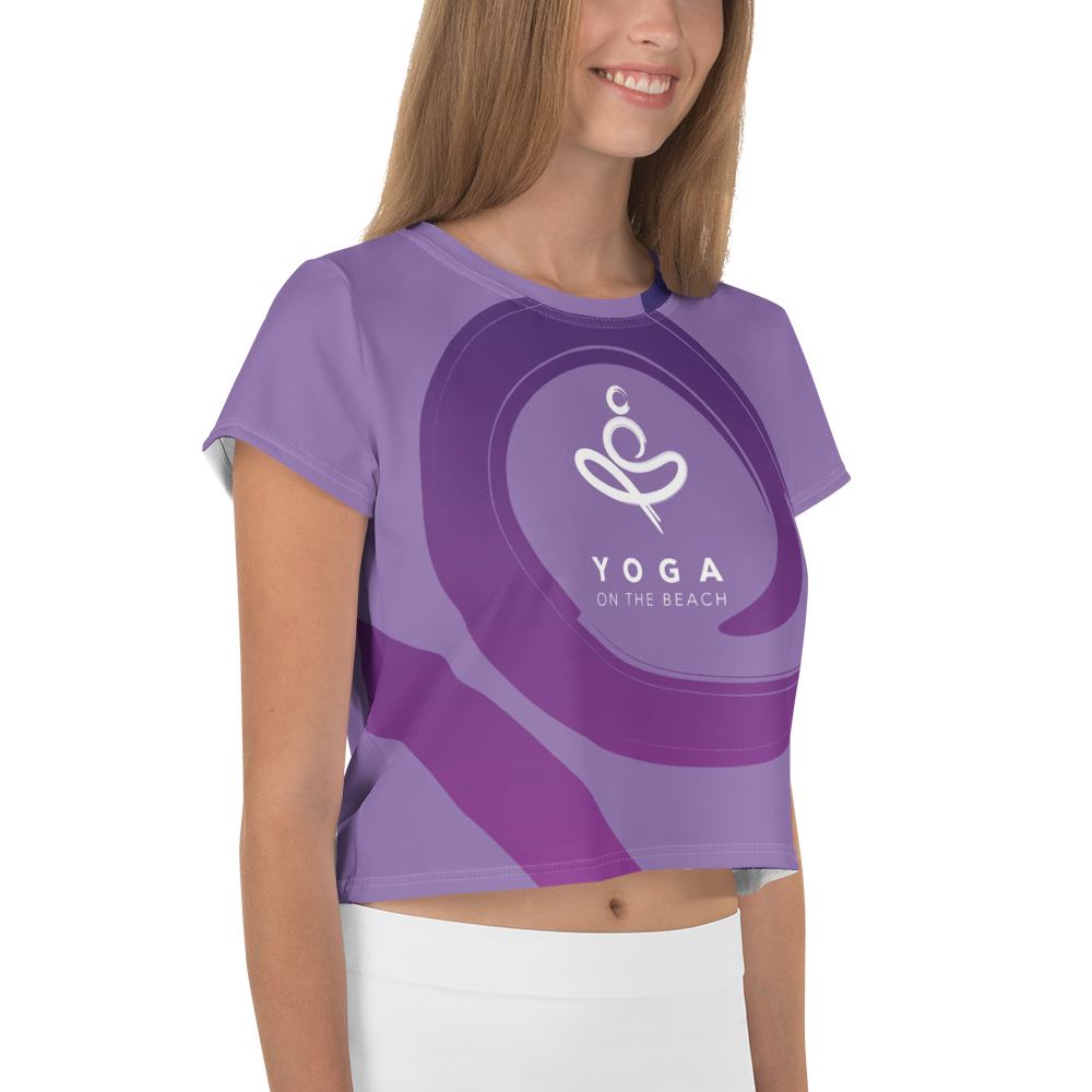 Yoga on the Beach (YOTB) - Purple - All-Over Print Crop Tee