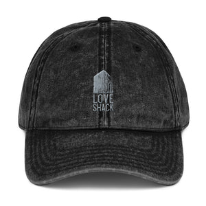 Love Shack Libations - Grey Embroidered - Vintage Cotton Twill Otto Cap, Hat, Love Shack Libations - MerchHeaven.com