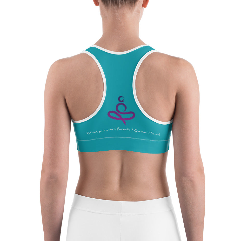 Yoga on the Beach (YOTB) - Teal - Sports bra, Shirt, YOGA on the Beach - MerchHeaven.com