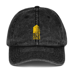 Love Shack Libations - Gold Embroidered - Vintage Cotton Twill Otto Cap, Hat, Love Shack Libations - MerchHeaven.com