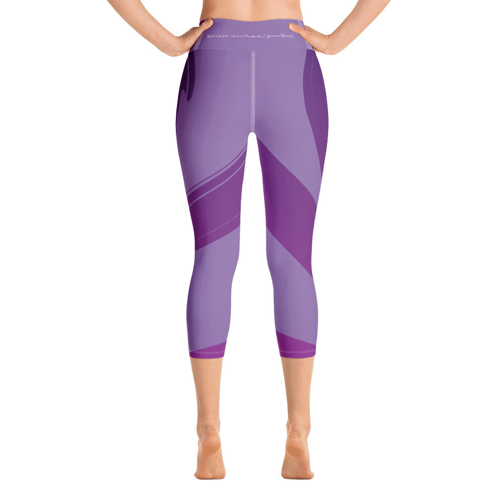 Purple tiles - mosaic, greek style, capri leggings, Zazzle