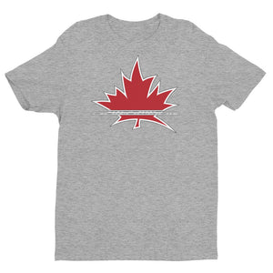 I Am Canadian' in Binary Language - Premium Fitted Short Sleeve Crew, Shirt, I Am Canadian - MerchHeaven.com
