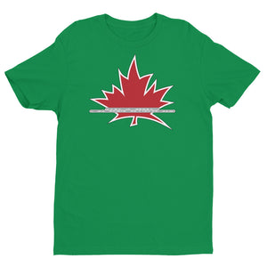 I Am Canadian' in Binary Language - Premium Fitted Short Sleeve Crew, Shirt, I Am Canadian - MerchHeaven.com
