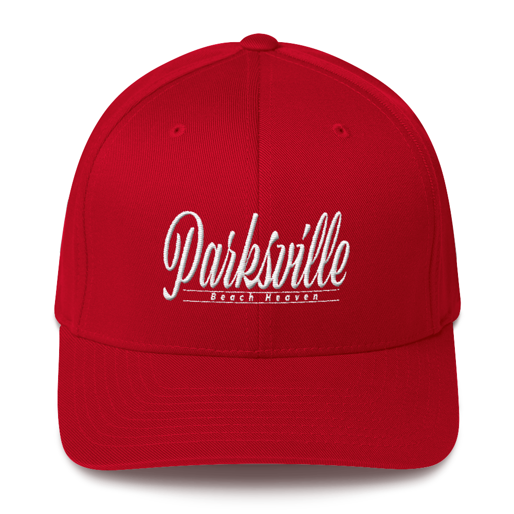 Parksville - Beach Heaven - Flexfit Structured Twill Baseball Cap, [product_type], MerchHeaven - MerchHeaven.com