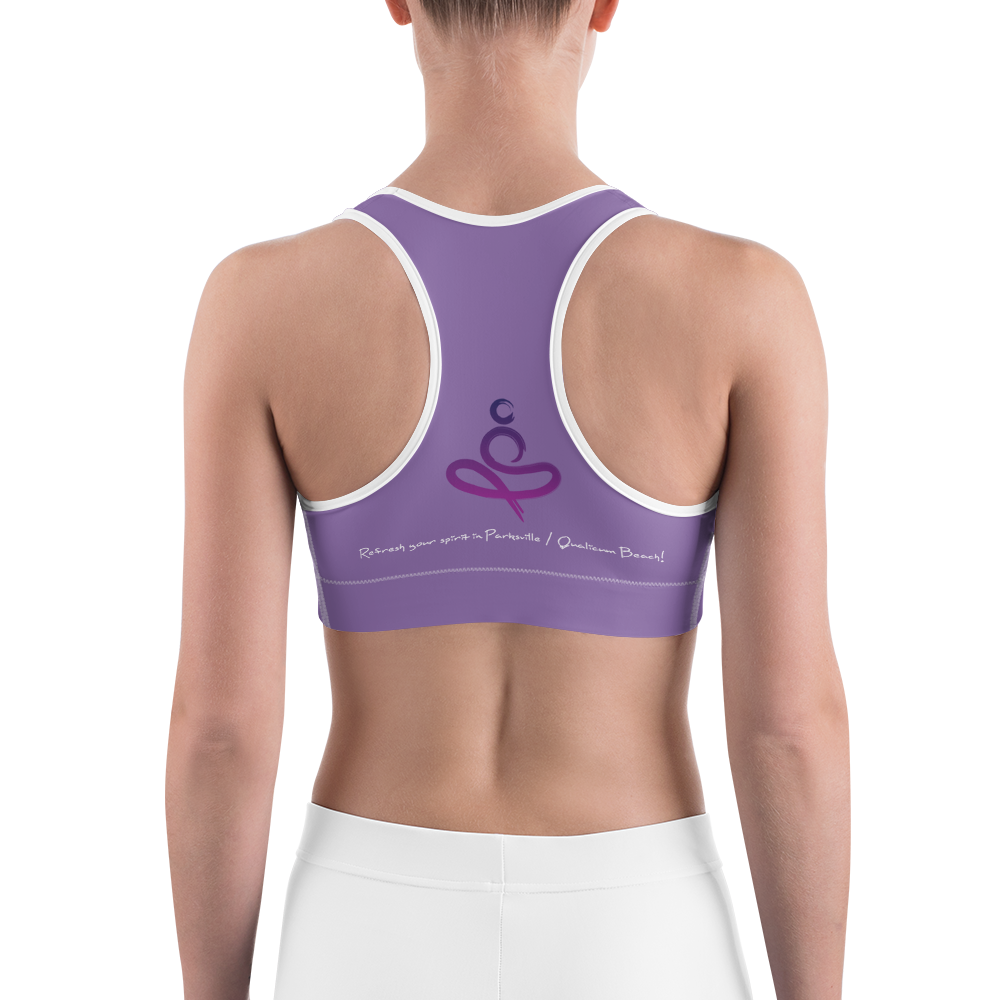 Sports Bra With Padding 'purple' Yoga & Meditation 