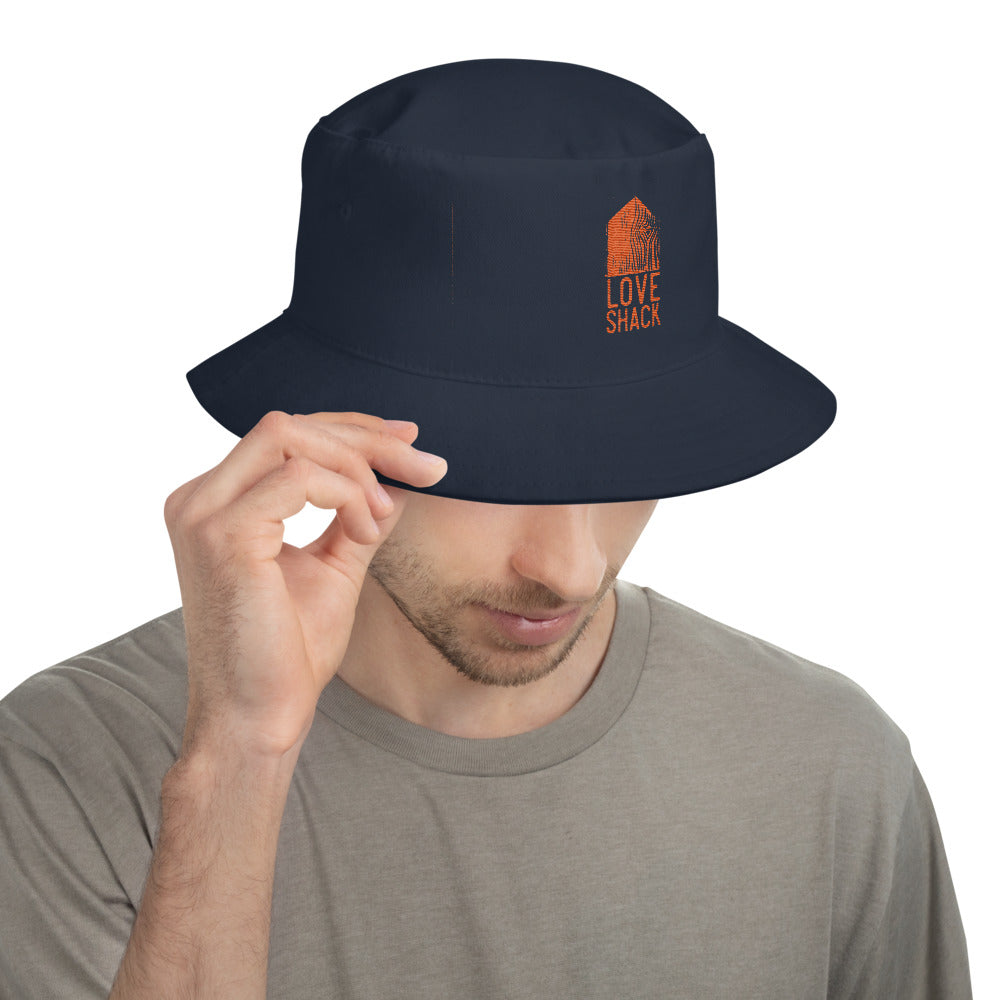 Love Shack Libations - Orange Embroidered Bucket Hat, Hat, Love Shack Libations - MerchHeaven.com