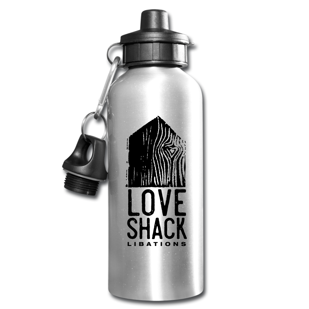 Love Shack Libations - Black Logo Water Bottle, Water Bottle, Love Shack Libations - MerchHeaven.com
