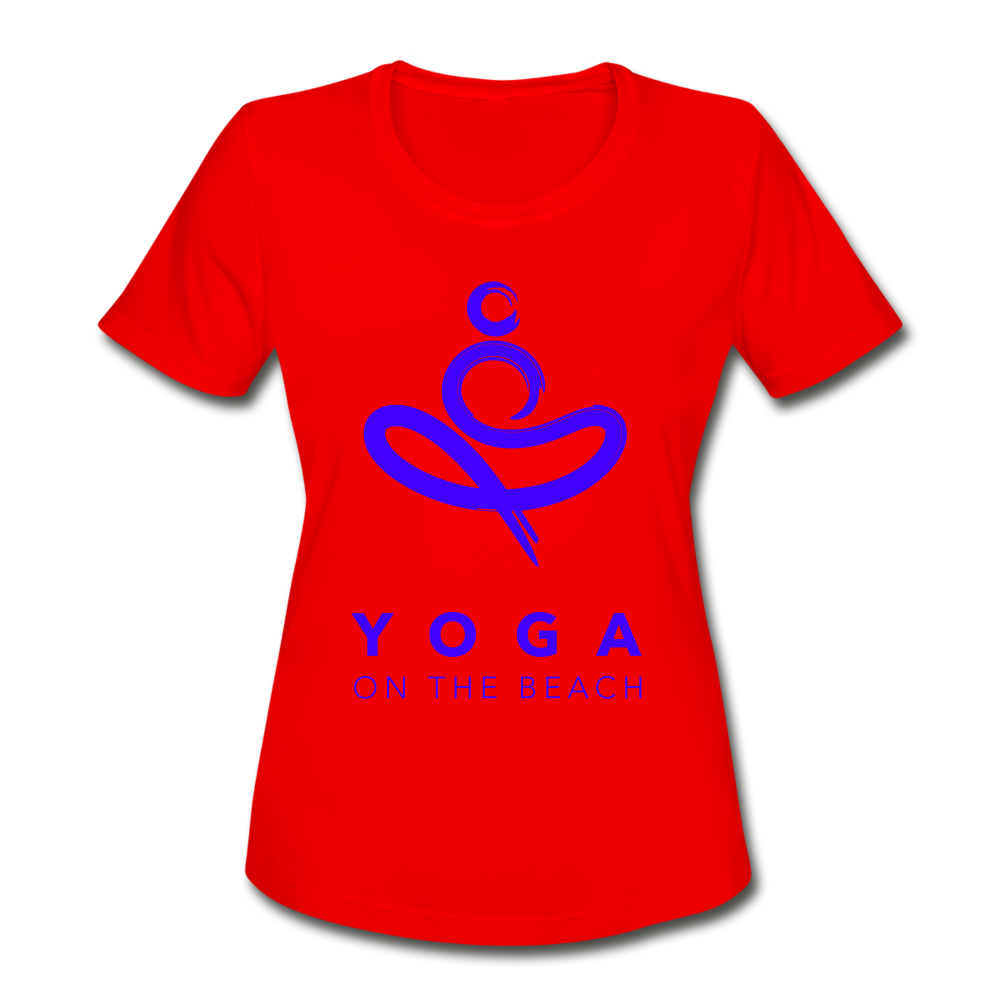 Yoga on the Beach (YOTB) - Women's Dri-Fit Moisture Wicking Sport-Tek T-shirt, Women's Moisture Wicking Performance T-Shirt | SanMar LST350, YOGA on the Beach - MerchHeaven.com