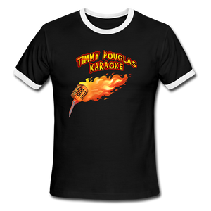 Timmy Douglas Karaoke - Ringer T-Shirt, Men's Ringer T-Shirt | American Apparel 2410W, Timmy Douglas - MerchHeaven.com