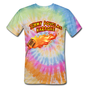 Timmy Douglas Karaoke - Unisex Tie Dye T-Shirt (Various Colours), Unisex Tie Dye T-Shirt | Dyenomite 200CY, Timmy Douglas - MerchHeaven.com